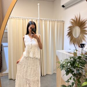 Güpür Detaylı Etek